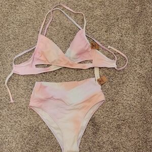 NWT PINK Tie-Dye Bikini Set